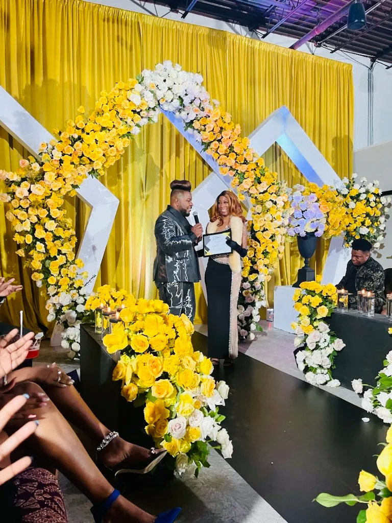 Ceremony floral arch designed by Greystone